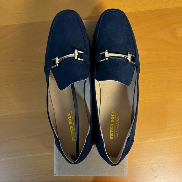 NIB Blue Feversole Slip-On Loafers sz 9 - Picture 3 of 10